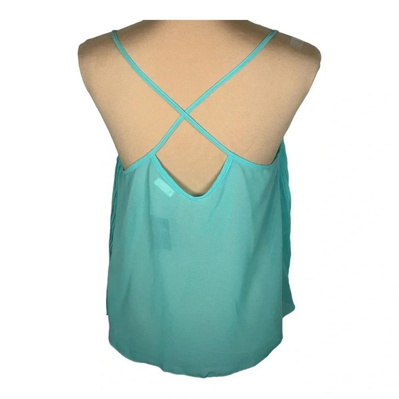 💙 HOLLISTER Pleated Teal‎ Cami Top NWT Medium - Picture 3 of 6